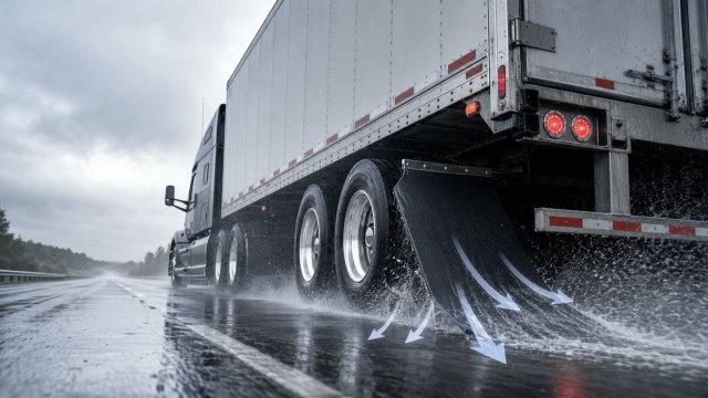What Makes Angled Mud Flaps Better for Semi Truck Splash Control？
